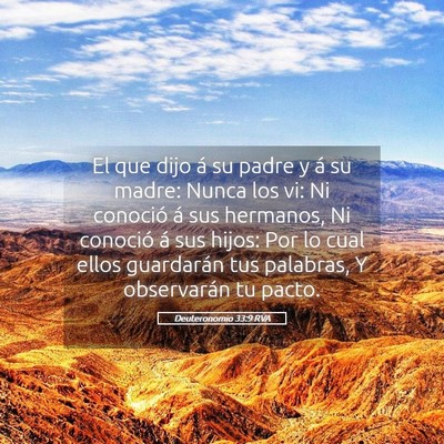 Picture 05 - Deuteronomio 33:9 RVA - El que dijo á su padre y á su madre: Nunca los - Bible Verse Picture