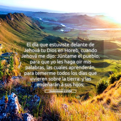 Picture 05 - Deuteronomio 4:10 RVA - El día que estuviste delante de Jehová tu Dios - Bible Verse Picture
