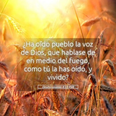 Picture 05 - Deuteronomio 4:33 RVA - ¿Ha oído pueblo la voz de Dios, que hablase de - Bible Verse Picture