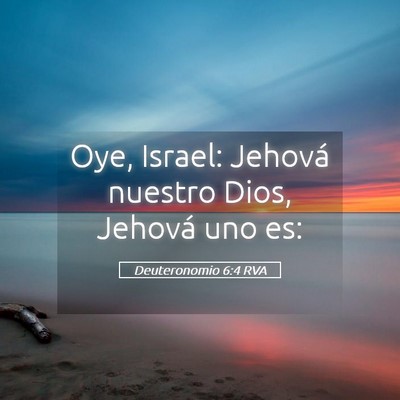 Picture 05 - Deuteronomio 6:4 RVA - Oye, Israel: Jehová nuestro Dios, Jehová uno - Bible Verse Picture
