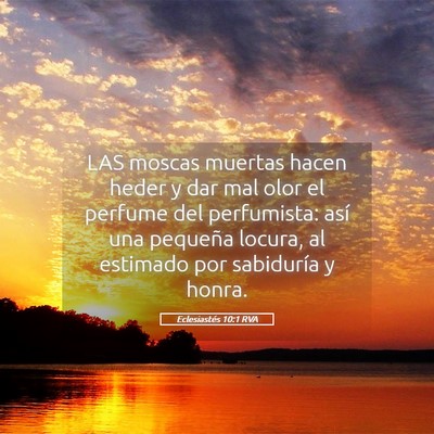 Picture 05 - Eclesiastés 10:1 RVA - LAS moscas muertas hacen heder y dar mal olor el - Bible Verse Picture