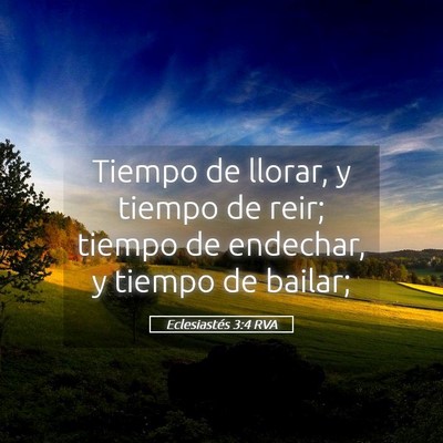 Picture 05 - Eclesiastés 3:4 RVA - Tiempo de llorar, y tiempo de reir; tiempo de - Bible Verse Picture