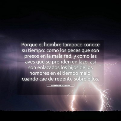 Picture 05 - Eclesiastés 9:12 RVA - Porque el hombre tampoco conoce su tiempo: como - Bible Verse Picture