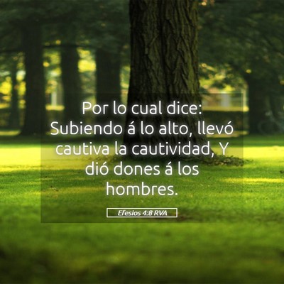 Picture 05 - Efesios 4:8 RVA - Por lo cual dice: Subiendo á lo alto, llevó - Bible Verse Picture