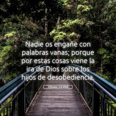 Picture 05 - Efesios 5:6 RVA - Nadie os engañe con palabras vanas; porque por - Bible Verse Picture