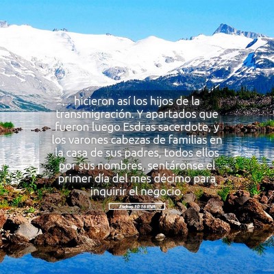 Picture 05 - Esdras 10:16 RVA - hicieron así los hijos de la transmigración. Y - Bible Verse Picture
