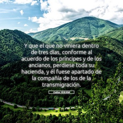 Picture 05 - Esdras 10:8 RVA - Y que el que no viniera dentro de tres días, - Bible Verse Picture