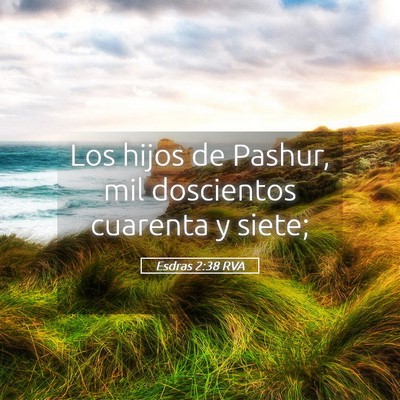 Picture 05 - Esdras 2:38 RVA - Los hijos de Pashur, mil doscientos cuarenta y - Bible Verse Picture