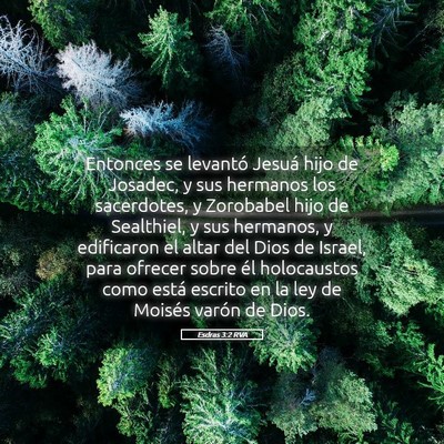Picture 05 - Esdras 3:2 RVA - Entonces se levantó Jesuá hijo de Josadec, y - Bible Verse Picture