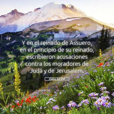 Picture 05 - Esdras 4:6 RVA - Y en el reinado de Assuero, en el principio de su - Bible Verse Picture