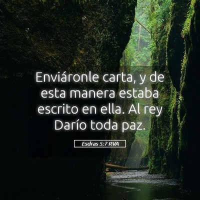 Picture 05 - Esdras 5:7 RVA - Enviáronle carta, y de esta manera estaba - Bible Verse Picture