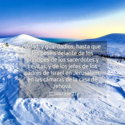 Picture 05 - Esdras 8:29 RVA - Velad, y guardadlos, hasta que los peséis - Bible Verse Picture