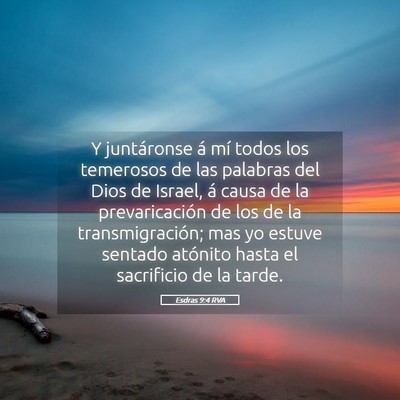 Picture 05 - Esdras 9:4 RVA - Y juntáronse á mí todos los temerosos de las - Bible Verse Picture