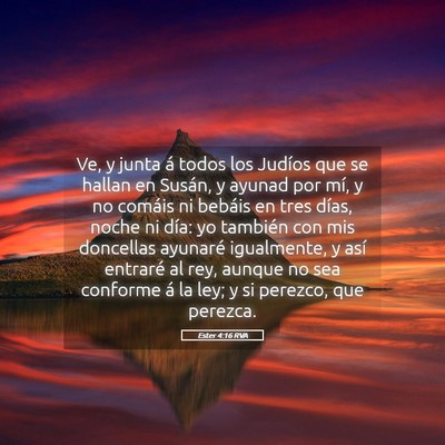 Picture 05 - Ester 4:16 RVA - Ve, y junta á todos los Judíos que se hallan en - Bible Verse Picture