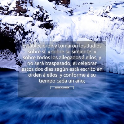 Picture 05 - Ester 9:27 RVA - Establecieron y tomaron los Judíos sobre sí, y - Bible Verse Picture