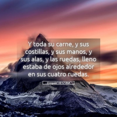 Picture 05 - Ezequiel 10:12 RVA - Y toda su carne, y sus costillas, y sus manos, y - Bible Verse Picture