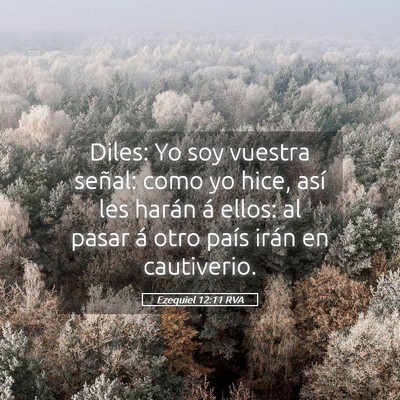 Picture 05 - Ezequiel 12:11 RVA - Diles: Yo soy vuestra señal: como yo hice, así - Bible Verse Picture