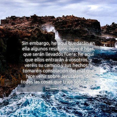 Picture 05 - Ezequiel 14:22 RVA - Sin embargo, he aquí quedarán en ella algunos - Bible Verse Picture