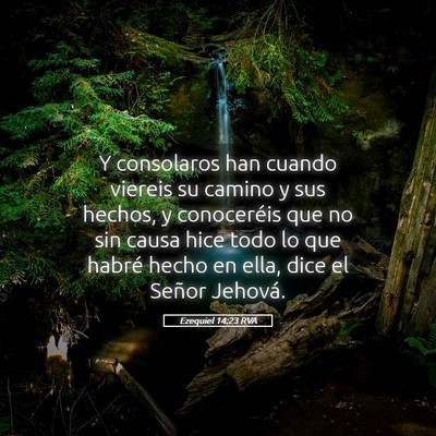 Picture 05 - Ezequiel 14:23 RVA - Y consolaros han cuando viereis su camino y sus - Bible Verse Picture