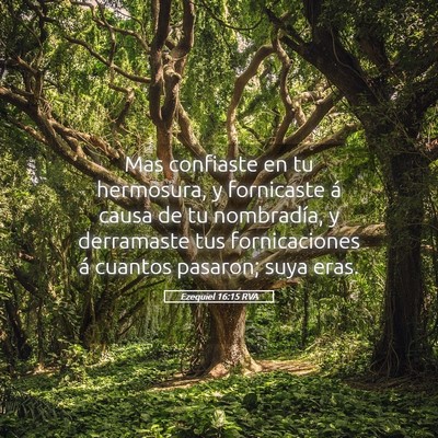 Picture 05 - Ezequiel 16:15 RVA - Mas confiaste en tu hermosura, y fornicaste á - Bible Verse Picture
