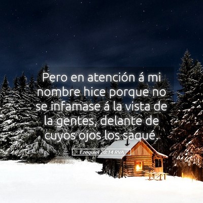 Picture 05 - Ezequiel 20:14 RVA - Pero en atención á mi nombre hice porque no se - Bible Verse Picture