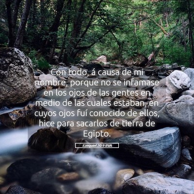 Picture 05 - Ezequiel 20:9 RVA - Con todo, á causa de mi nombre, porque no se - Bible Verse Picture