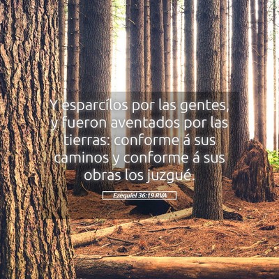 Picture 05 - Ezequiel 36:19 RVA - Y esparcílos por las gentes, y fueron aventados - Bible Verse Picture