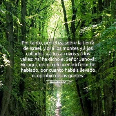 Picture 05 - Ezequiel 36:6 RVA - Por tanto, profetiza sobre la tierra de Israel, y - Bible Verse Picture