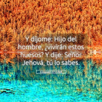 Picture 05 - Ezequiel 37:3 RVA - Y díjome: Hijo del hombre, ¿vivirán estos - Bible Verse Picture