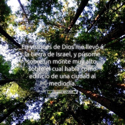 Picture 05 - Ezequiel 40:2 RVA - En visiones de Dios me llevó á la tierra de - Bible Verse Picture