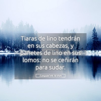 Picture 05 - Ezequiel 44:18 RVA - Tiaras de lino tendrán en sus cabezas, y - Bible Verse Picture