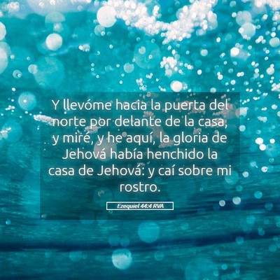 Picture 05 - Ezequiel 44:4 RVA - Y llevóme hacia la puerta del norte por delante - Bible Verse Picture