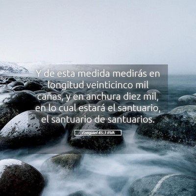 Picture 05 - Ezequiel 45:3 RVA - Y de esta medida medirás en longitud veinticinco - Bible Verse Picture