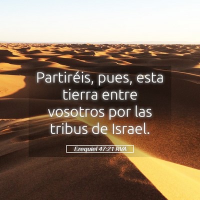 Picture 05 - Ezequiel 47:21 RVA - Partiréis, pues, esta tierra entre vosotros por - Bible Verse Picture