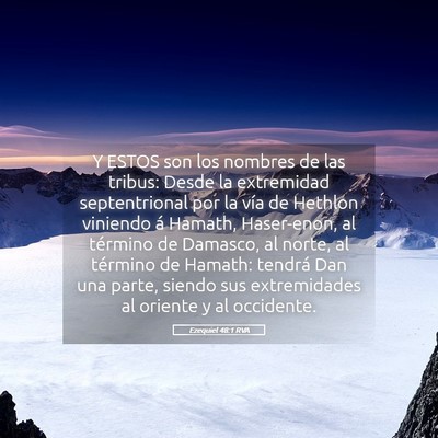 Picture 05 - Ezequiel 48:1 RVA - Y ESTOS son los nombres de las tribus: Desde la - Bible Verse Picture