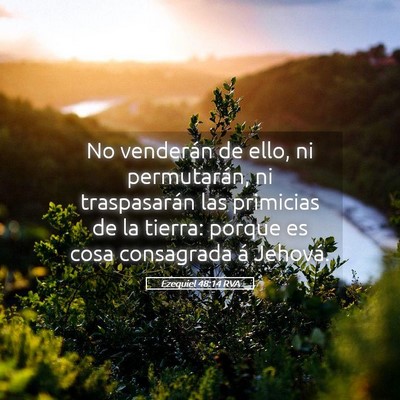 Picture 05 - Ezequiel 48:14 RVA - No venderán de ello, ni permutarán, ni - Bible Verse Picture