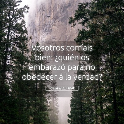 Picture 05 - Gálatas 5:7 RVA - Vosotros corríais bien: ¿quién os embarazó - Bible Verse Picture