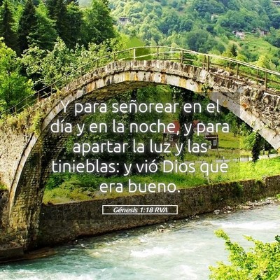 Picture 05 - Génesis 1:18 RVA - Y para señorear en el día y en la noche, y para - Bible Verse Picture