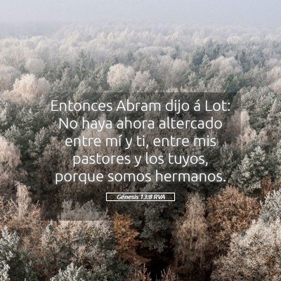 Picture 05 - Génesis 13:8 RVA - Entonces Abram dijo á Lot: No haya ahora - Bible Verse Picture