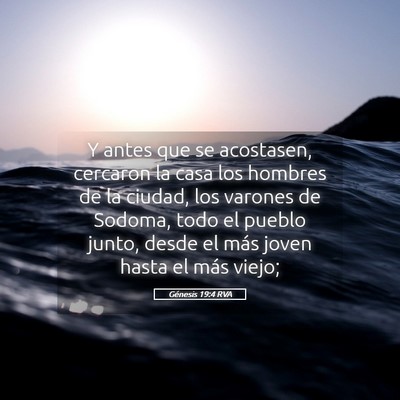 Picture 05 - Génesis 19:4 RVA - Y antes que se acostasen, cercaron la casa los - Bible Verse Picture