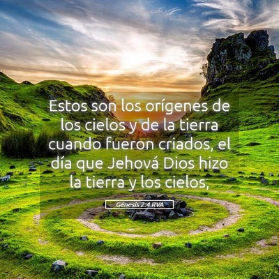 Picture 05 - Génesis 2:4 RVA - Estos son los orígenes de los cielos y de la - Bible Verse Picture