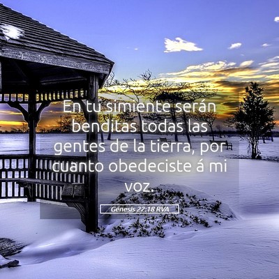 Picture 05 - Génesis 22:18 RVA - En tu simiente serán benditas todas las gentes - Bible Verse Picture
