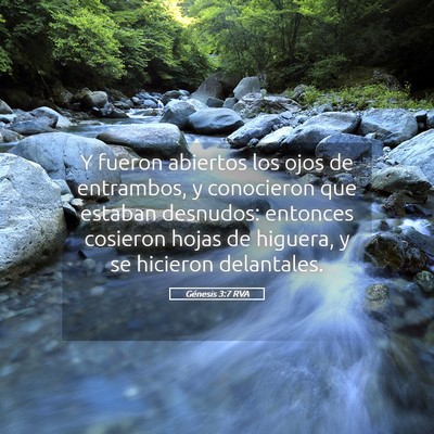 Picture 05 - Génesis 3:7 RVA - Y fueron abiertos los ojos de entrambos, y - Bible Verse Picture