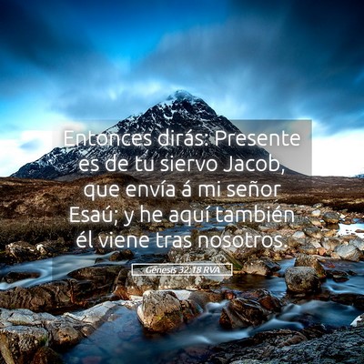 Picture 05 - Génesis 32:18 RVA - Entonces dirás: Presente es de tu siervo Jacob, - Bible Verse Picture