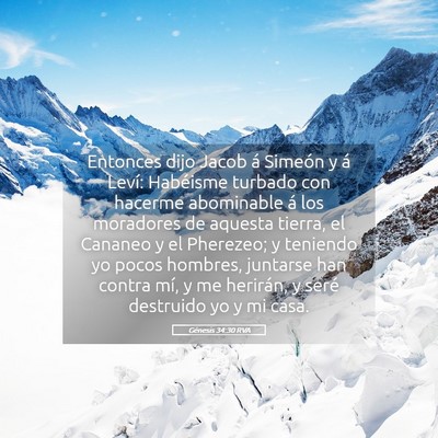 Picture 05 - Génesis 34:30 RVA - Entonces dijo Jacob á Simeón y á Leví: - Bible Verse Picture