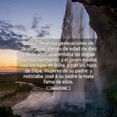 Picture 05 - Génesis 37:2 RVA - Estas fueron las generaciones de Jacob. José, - Bible Verse Picture