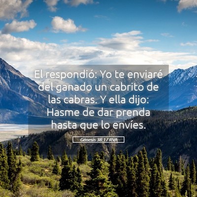 Picture 05 - Génesis 38:17 RVA - El respondió: Yo te enviaré del ganado un - Bible Verse Picture