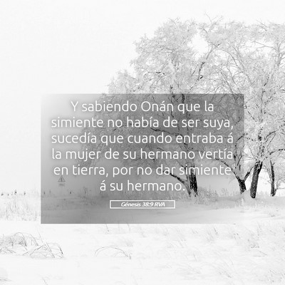 Picture 05 - Génesis 38:9 RVA - Y sabiendo Onán que la simiente no había de ser - Bible Verse Picture