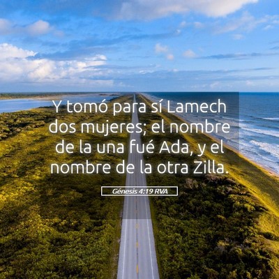 Picture 05 - Génesis 4:19 RVA - Y tomó para sí Lamech dos mujeres; el nombre de - Bible Verse Picture