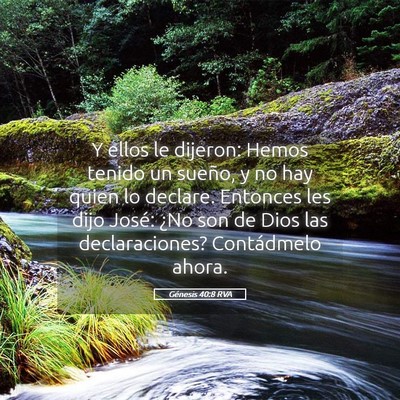 Picture 05 - Génesis 40:8 RVA - Y ellos le dijeron: Hemos tenido un sueño, y no - Bible Verse Picture